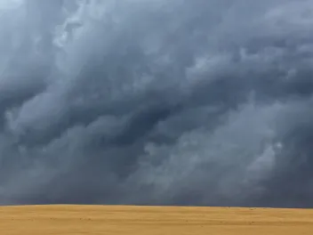 Storm on a beach
