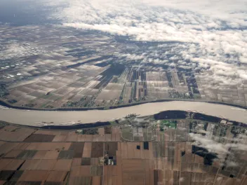 Aerial view of the Mississippi River