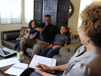 Family preparing a plan together