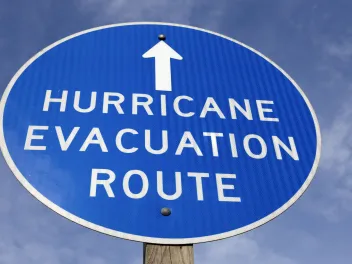 Sign: Hurricane Evacuation Route