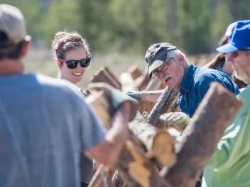 Building a fence at Grand Teton National Park