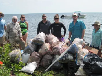 Suzy Pappas, Director of Coastal Cleanup Corporation, at an NPLD event in Biscayne National Park