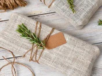 Recycled gift wrap