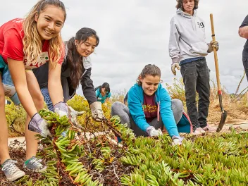 Students at the San Diego River Mouth