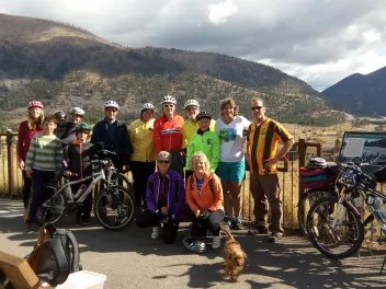 A Bike Your Park Day group rode their bikes 10 miles each way to plant trees at a new state park.