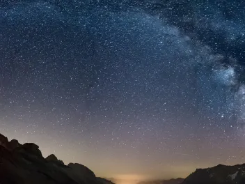 The Milky Way arch starry sky 