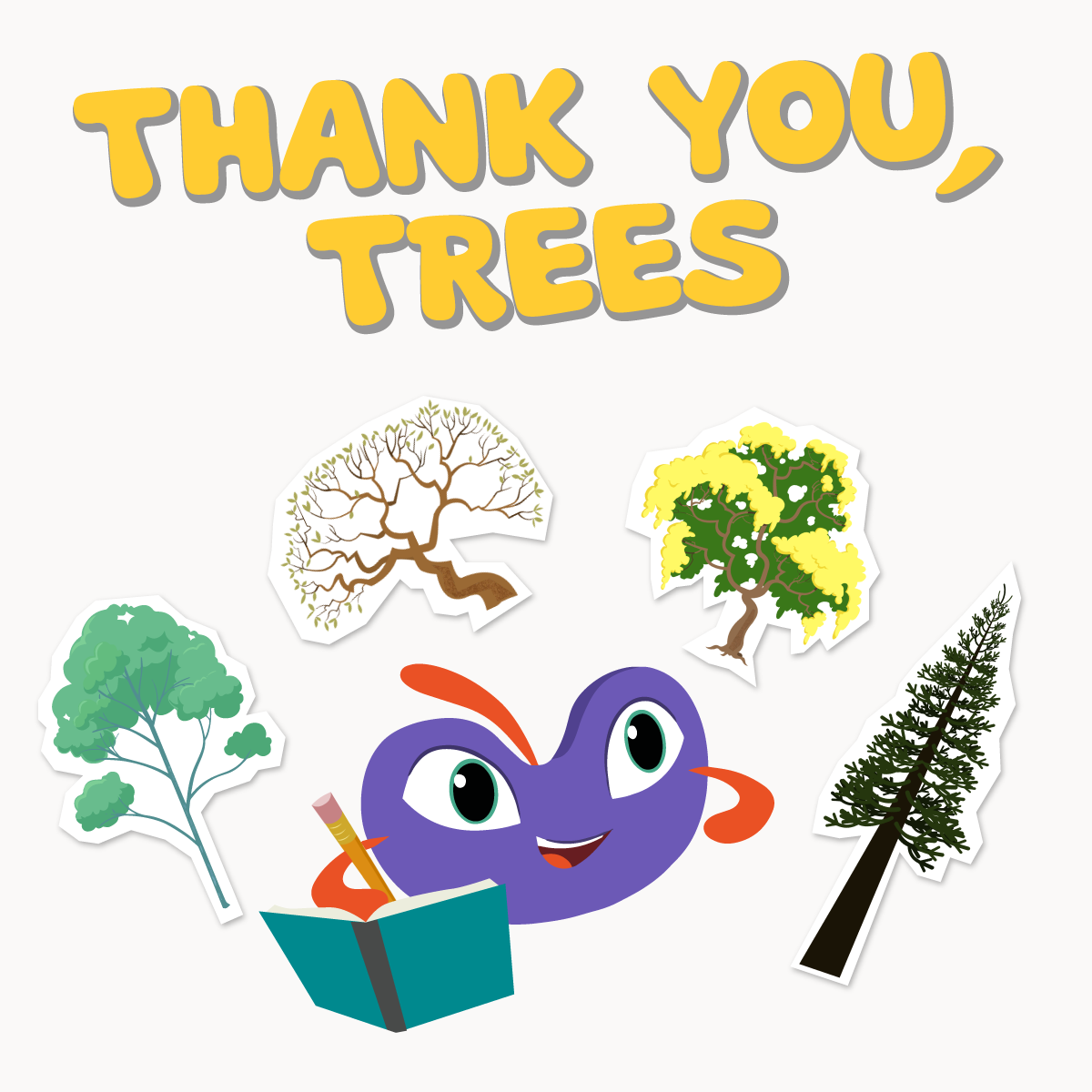 Thank you trees promotional graphic